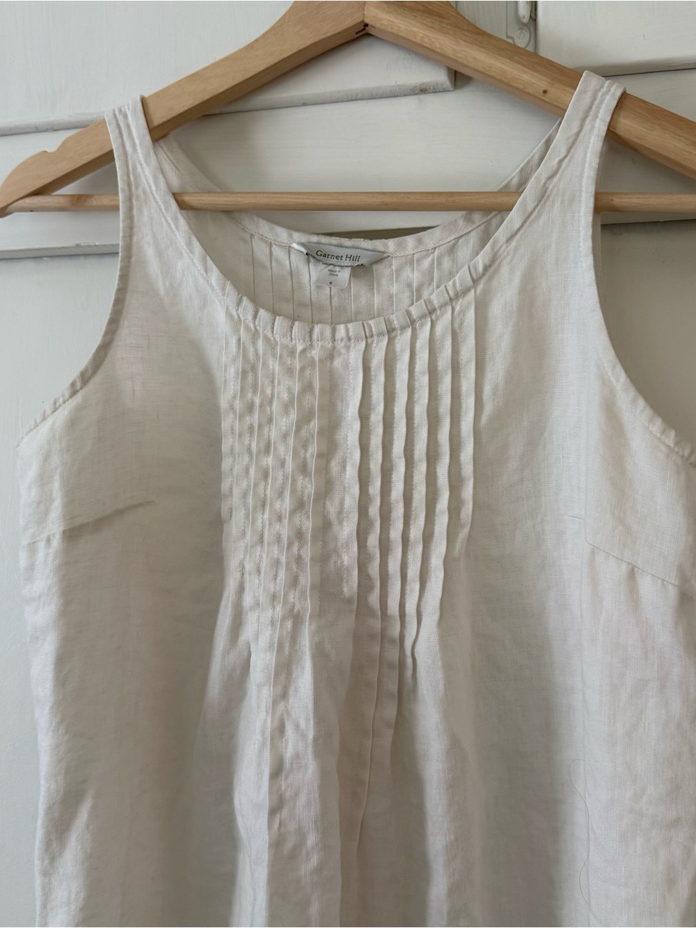 Garnet Hill cream linen dress - Picture 3 of 6